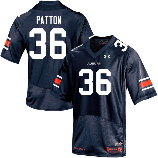 Men #36 Ben Patton Auburn Tigers College Football Jerseys Sale-Navy